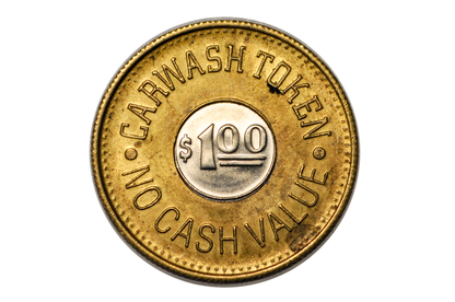 Brown Bear Bimetallic One Dollar Carwash Token - 1 Dollar Brown Bear Bimetallic Token