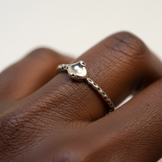 Size 10 Sterling Silver Infinity Snake Ring - Sterling Silver Serpent‑Eating‑its‑Tail Ring Size 10