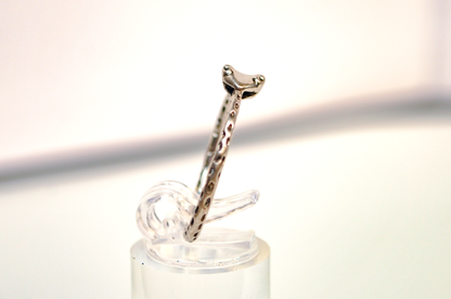 Size 10 Sterling Silver Infinity Snake Ring - Sterling Silver Serpent‑Eating‑its‑Tail Ring Size 10