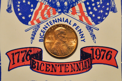 1975-D Bicentennial Stamped Penny Souvenir - 200th Anniversary of America Commemorative Penny 1975-D