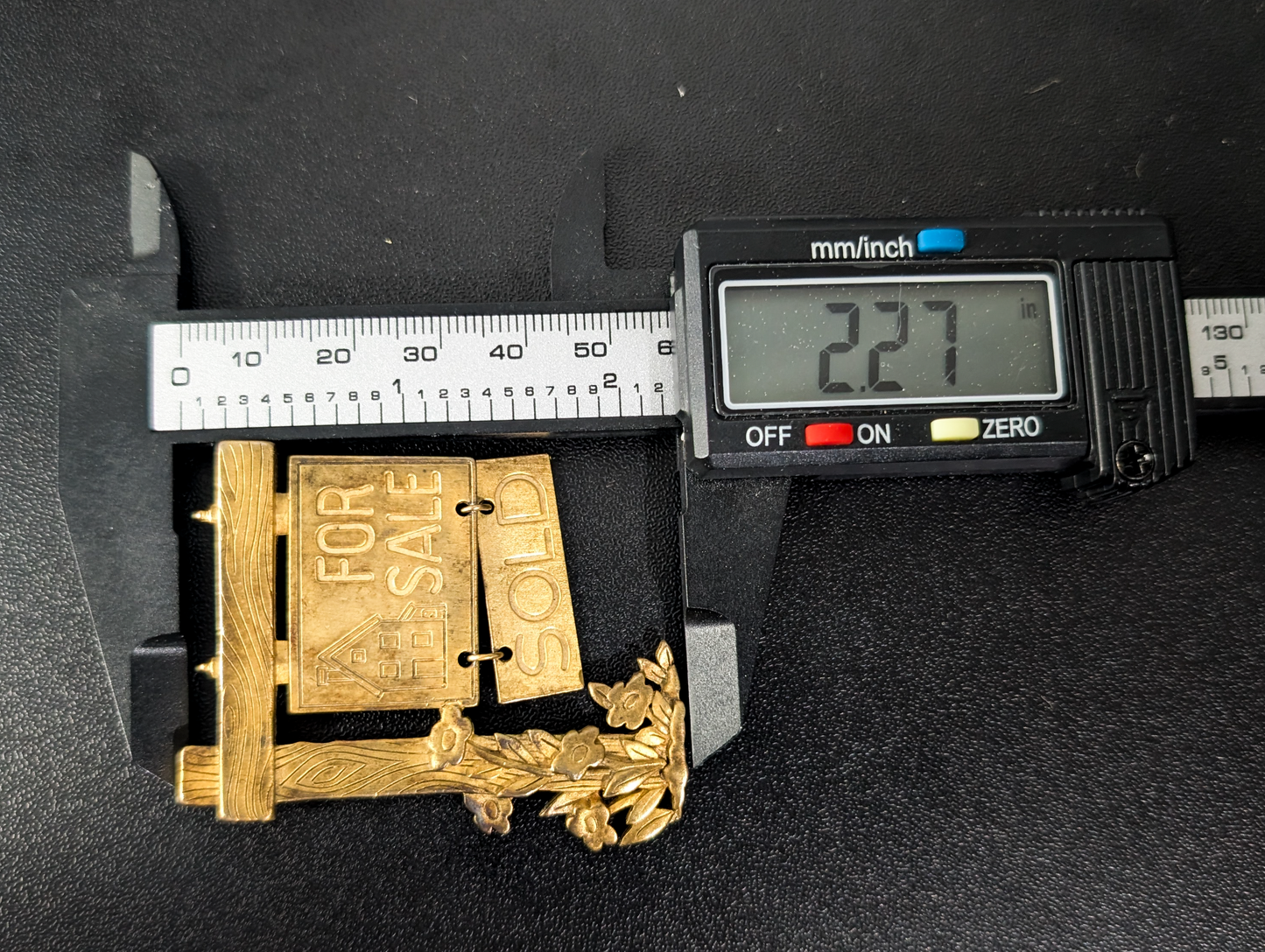 JJ Jonette Vintage Articulated "For Sale" & "Sold" Brooch - Vintage Articulated JJ Jonette Realtor Sold Sign Pin