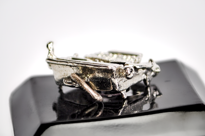Vintage Sterling Silver Typewriter Charm - Sterling Silver Retro Typewriter Pendant