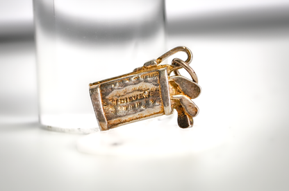 Vintage Sterling Silver Golf Bag Golfing Charm - Sterling Golf Bag Full of Clubs Golfing Jewelry