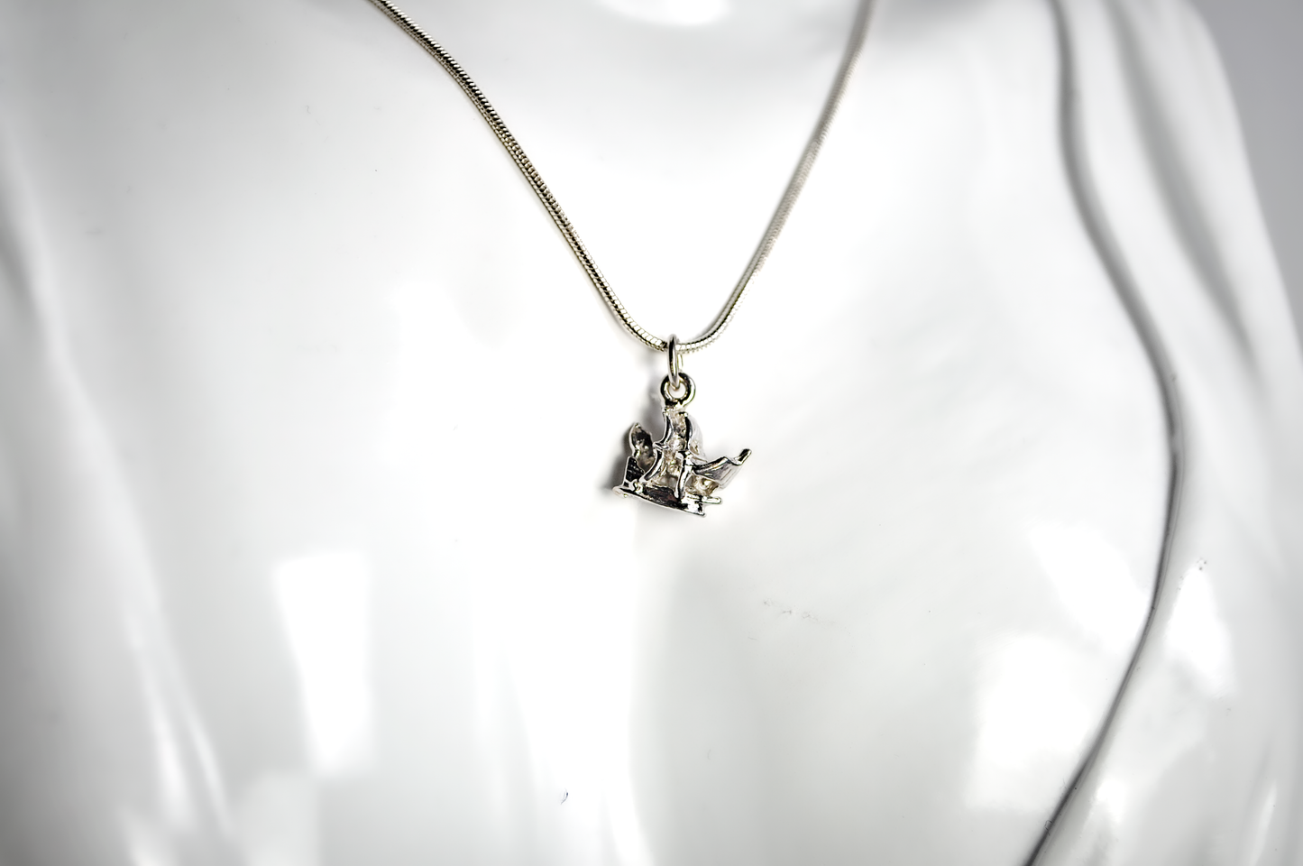 3D Sterling Silver Sailing Ship Charm - Vintage Sterling Silver Nautical Ship Charm