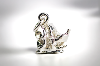 3D Sterling Silver Sailing Ship Charm - Vintage Sterling Silver Nautical Ship Charm