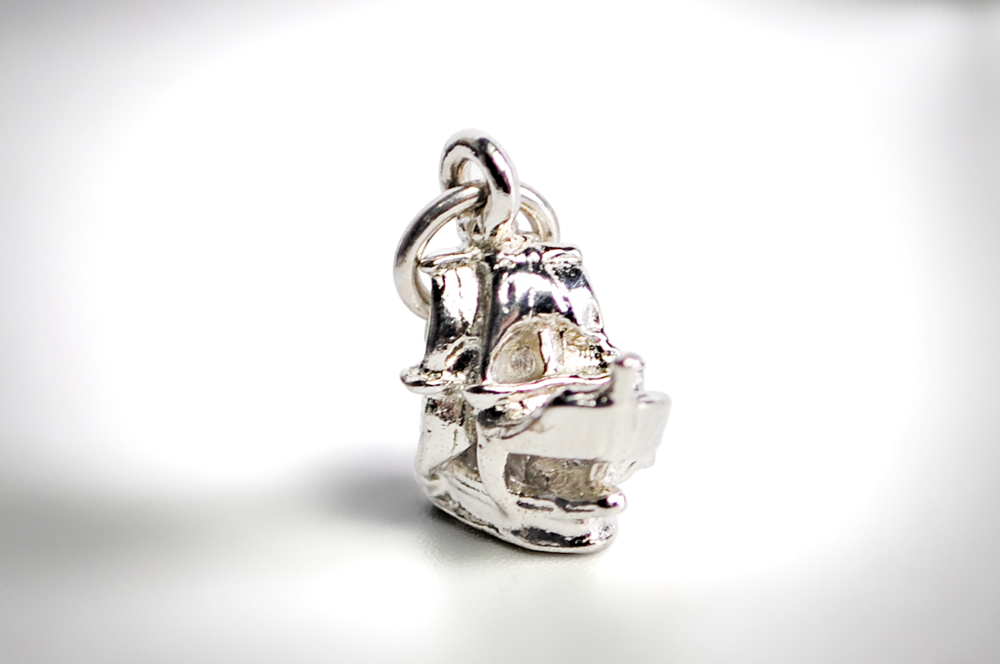 3D Sterling Silver Sailing Ship Charm - Vintage Sterling Silver Nautical Ship Charm