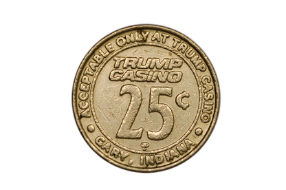 Vintage Trump Casino Twenty Five Cent Gaming Token - 25 Cent Gary Indiana Trump Casino Token