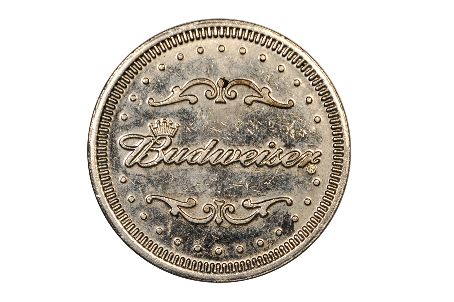 Budweiser Tommy's Grand Stand Baseball/Beer Amusement Token - Vintage Amusement Token Budweiser Tommy's Grand Stand