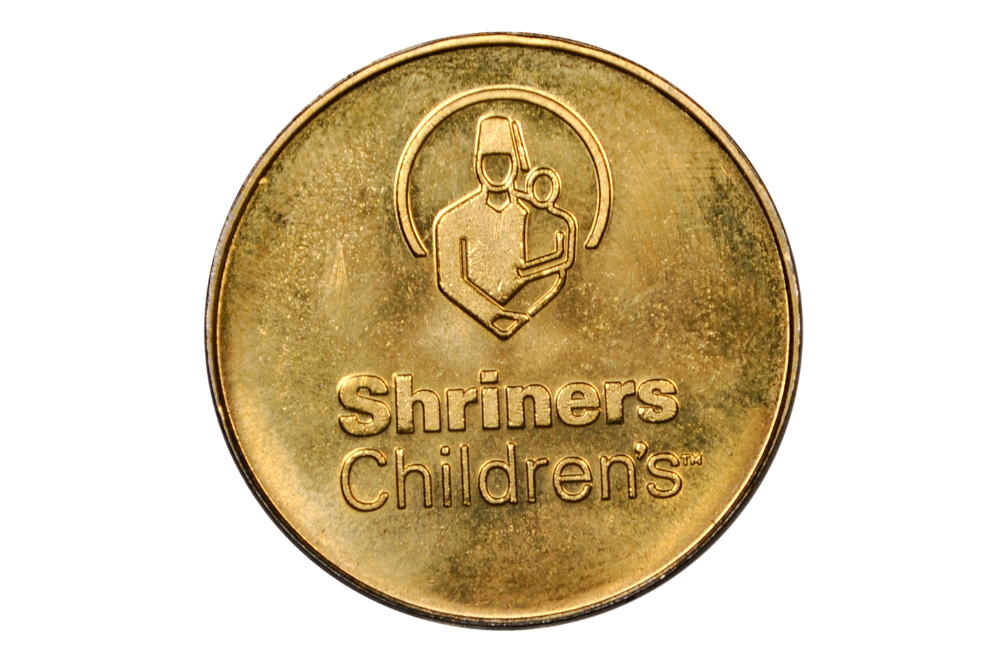 Shriners Children's Souvenir Token Gold Tone Charity Memento - Shriners Children's Hospital Collectible Gold Tone Appreciation Token