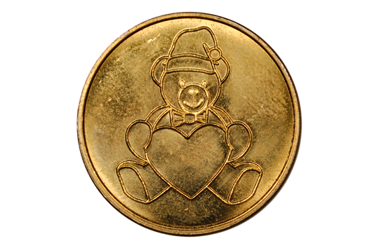 Shriners Children's Souvenir Token Gold Tone Charity Memento - Shriners Children's Hospital Collectible Gold Tone Appreciation Token
