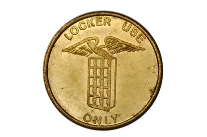 Vintage American Locker Security Systems Token - "Locker Use Only" Brass Rental Token