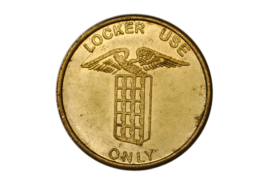 Vintage American Locker Security Systems Token - "Locker Use Only" Brass Rental Token