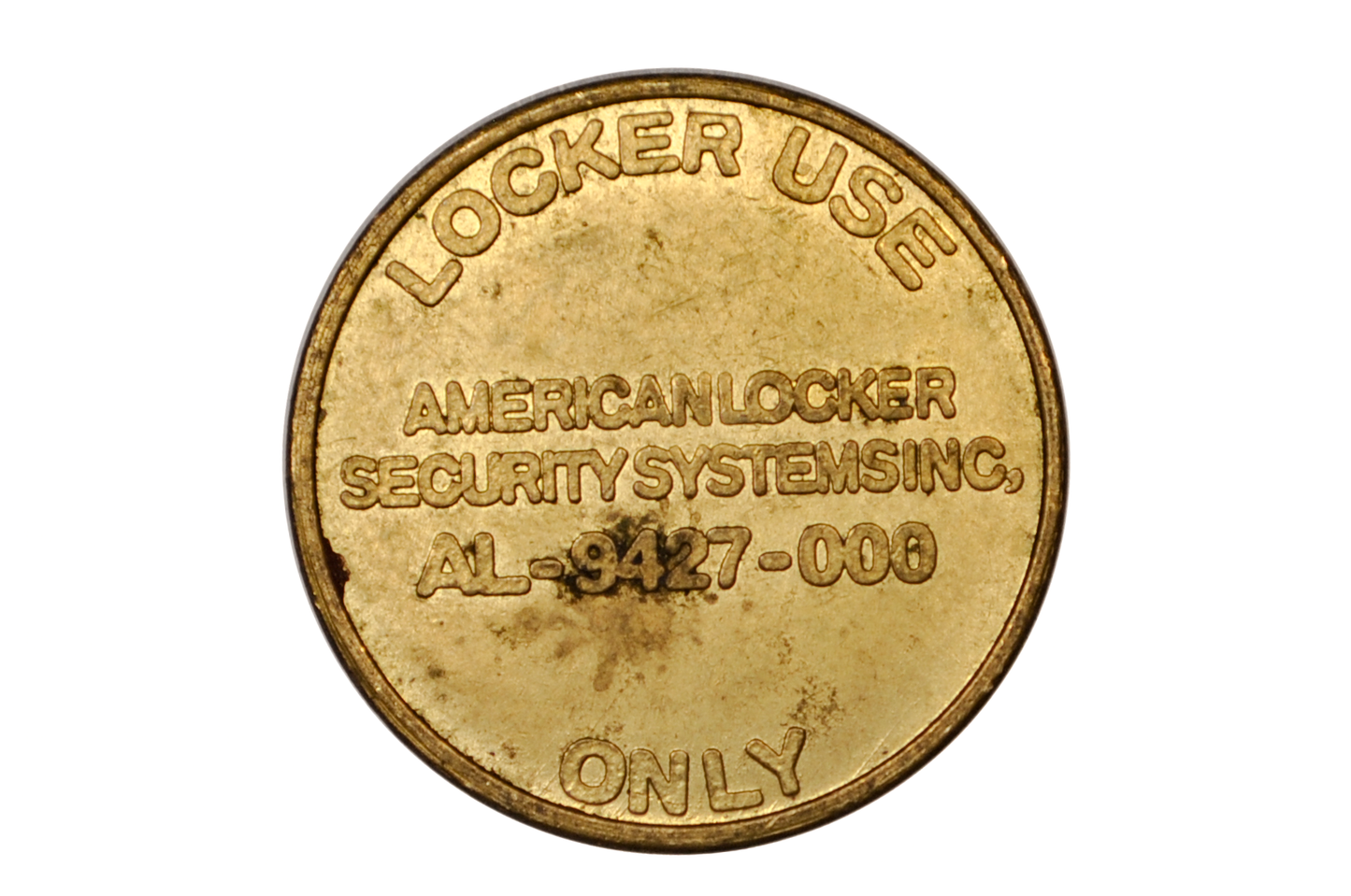 Vintage American Locker Security Systems Token - "Locker Use Only" Brass Rental Token