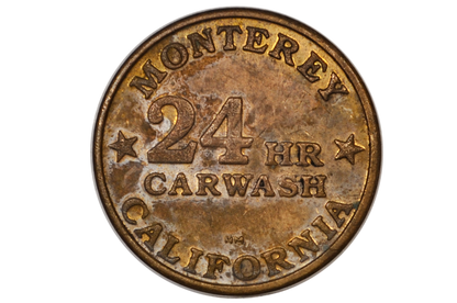 Monterey Bay Sea Otter California 24 Hour Car Wash Token - Vintage Sea Otter Monterey Bay California Twenty Four Hour Carwash Token