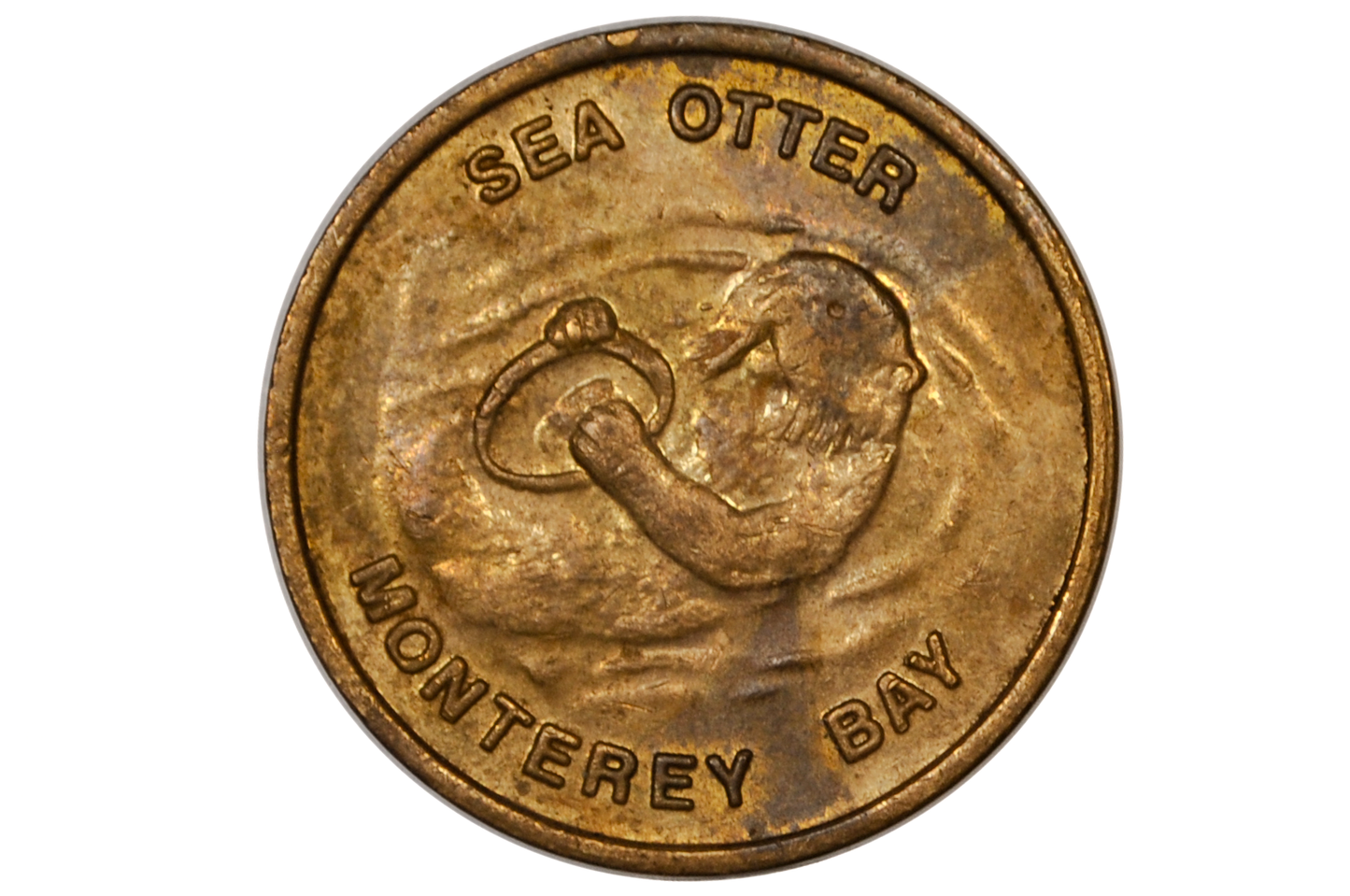 Monterey Bay Sea Otter California 24 Hour Car Wash Token - Vintage Sea Otter Monterey Bay California Twenty Four Hour Carwash Token