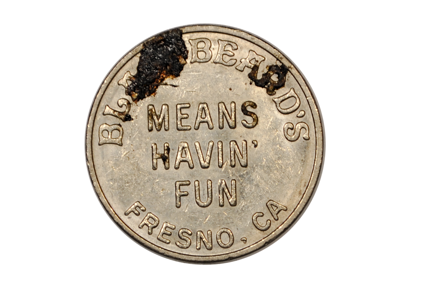 Blackbeard's Means Having Fun Fresco California Pepsi Amusement Token - Pepsi Promo Blackbeard's Amusement Token