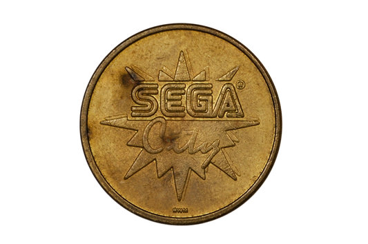 Vintage Sega City Brass Arcade Token - Collectible SEGA City Arcade Game Token