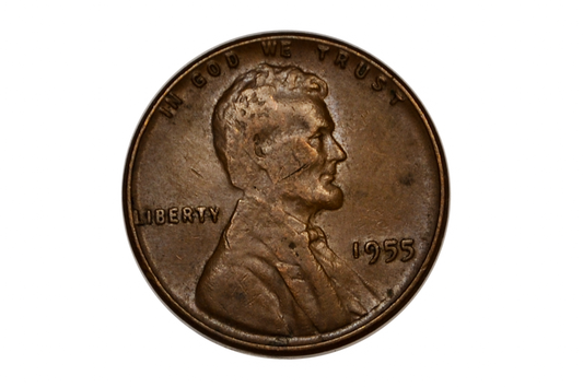 Letter K Stamped 1955 Lincoln Wheat Cent - Vintage 1955 Penny with Countermarked Letter K
