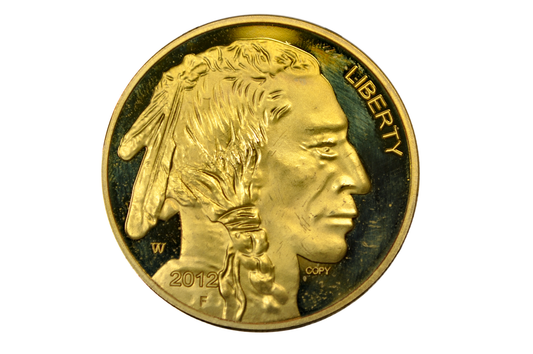 2012 Play Money Display  American Buffalo Coin – 24K Gold Electroplated Tribute Proof (COPY)