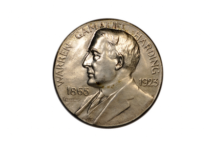 1926 Warren G Harding Memorial Silver-Toned Medallion - Harding Memorial Marion Ohio Token Marion, Ohio 1865-1923