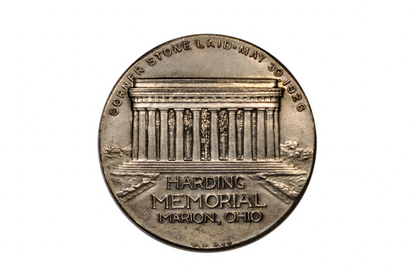 1926 Warren G Harding Memorial Silver-Toned Medallion - Harding Memorial Marion Ohio Token Marion, Ohio 1865-1923