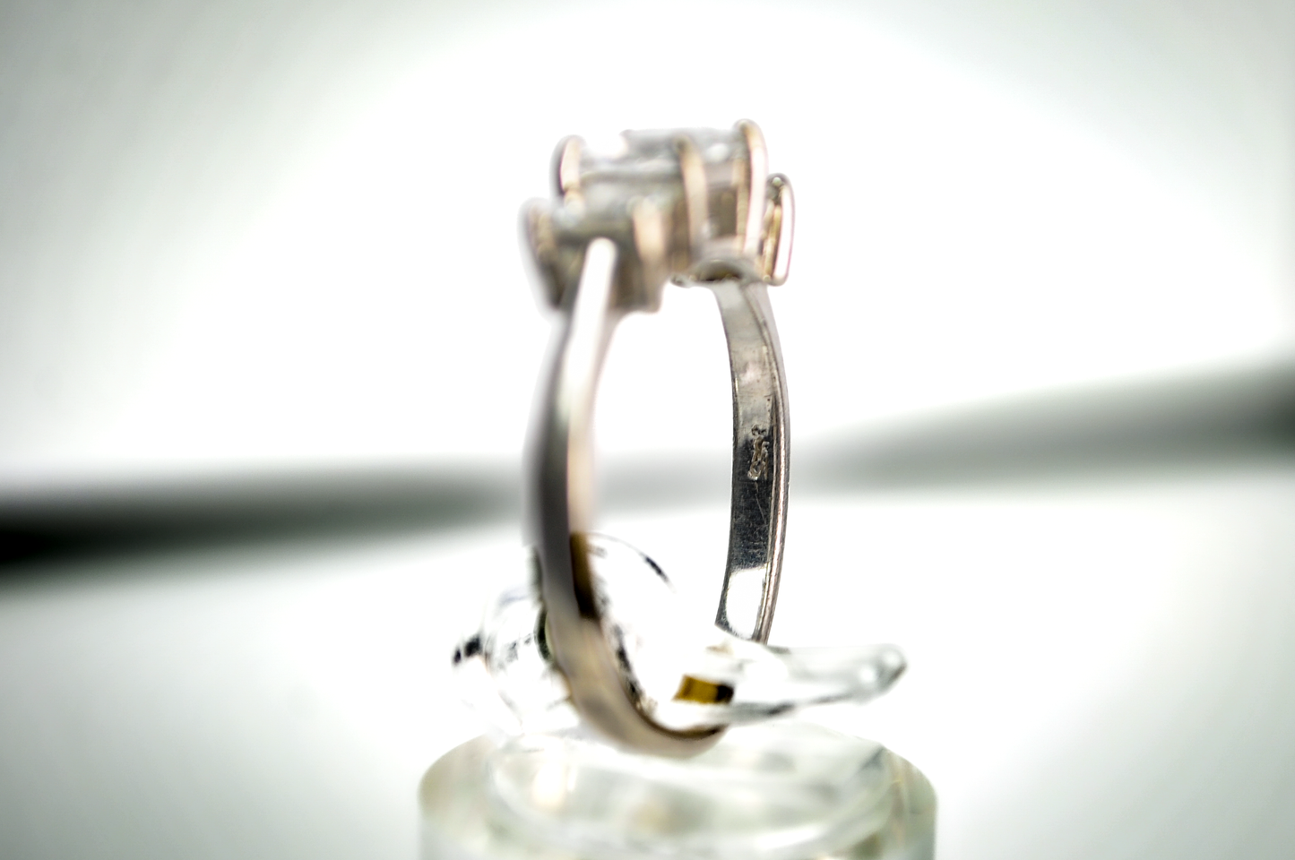 Three Stone Princess Cut CZ Diamond Sterling Silver Ring Size 7 - Elegant Princess Cut Ring in Sterling with Prong Setting SZ 7