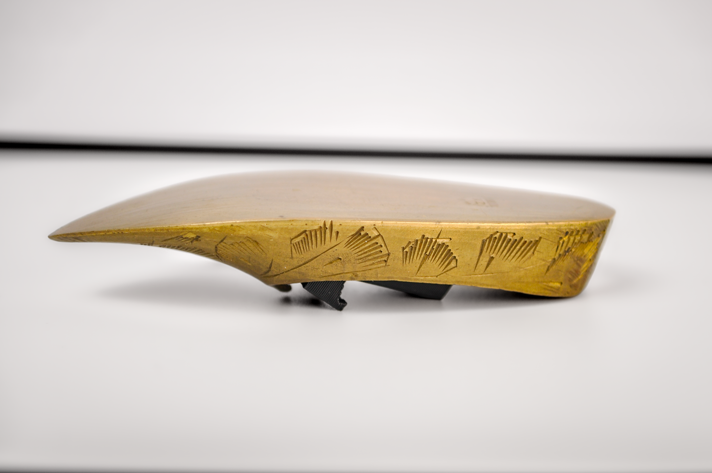 Hand Engraved Solid Brass Shoe Catch All Made In India - Antique Brass Slipper Ashtray Miniature