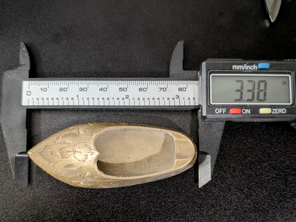 Hand Engraved Solid Brass Shoe Catch All Made In India - Antique Brass Slipper Ashtray Miniature
