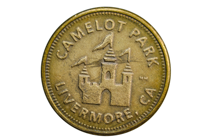 Vintage Camelot Park, Livermore, CA McDonald’s Arcade Game Token - Rare McDonald’s Camelot Park Brass Arcade Token