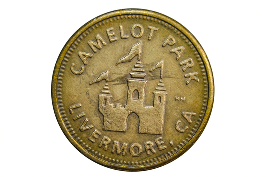 Vintage Camelot Park, Livermore, CA McDonald’s Arcade Game Token - Rare McDonald’s Camelot Park Brass Arcade Token