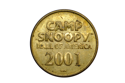 Vintage Mall of America Snoopy Camp 2001 - 2001 Camp Snoopy Mall of America Arcade Game Token