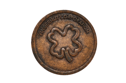 Fingerhut Corporation Four Leaf Clover Coin - Vintage Fingerhut Good Luck Token