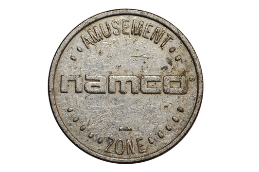 Amusement Zone Silver Toned Namco Arcade Token - Amusement Zone Arcade Token by Namco