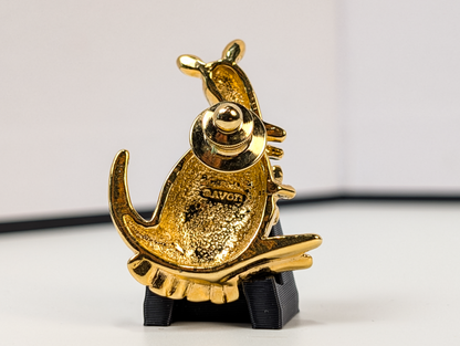 Vintage Avon Gold-Toned Mother Kangaroo Brooch - Adorable Mama Kangaroo Antique Brooch
