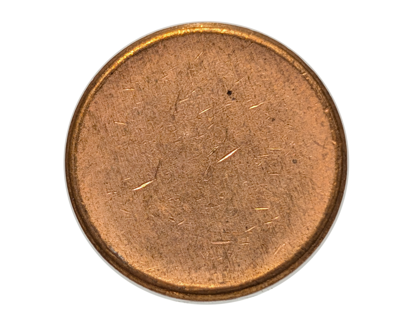 1C United States Error Blank Planchet - Mintage Error Lincoln One Cent Blank Planchet Coin