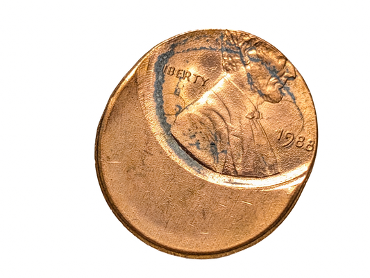 Error Penny 1988 55% Off Center Strike - 55% Off-Center Lincoln Penny Strike Error Rare Coin