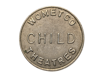 Wometco Child Theatres Admission Movie Tokens - Vintage Theatre Admissions Child Token