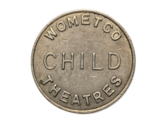 Wometco Child Theatres Admission Movie Tokens - Vintage Theatre Admissions Child Token