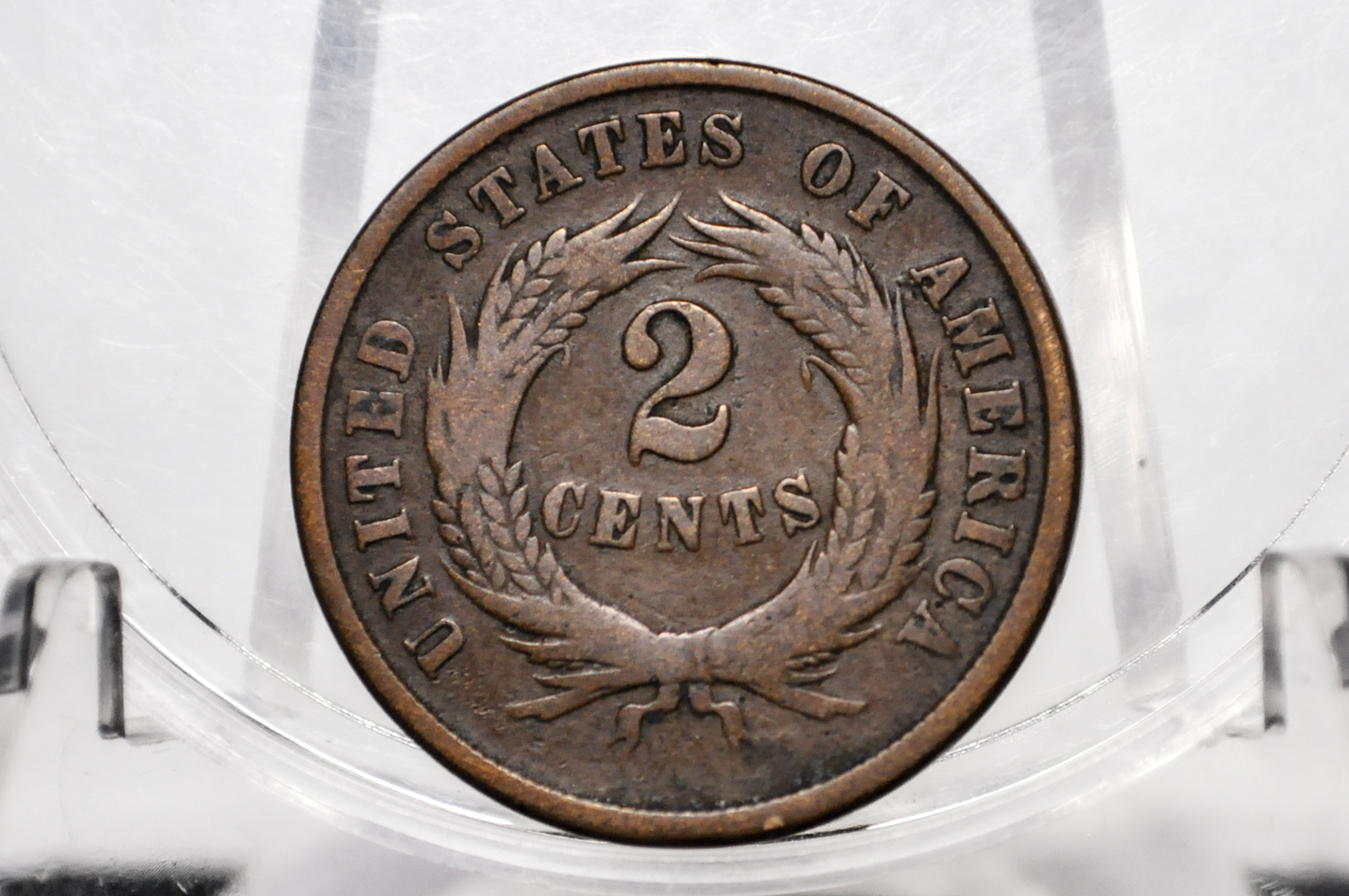 1865 Two Cent Rotated Die Error Rare Coin - Unique Misaligned Obverse/Reverse 1800s Two Cent