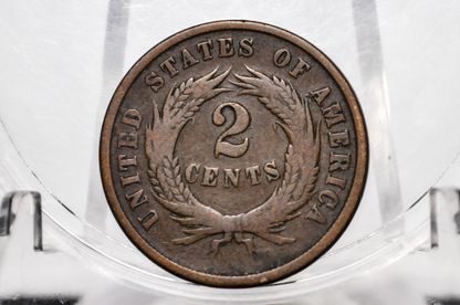 1865 Two Cent Rotated Die Error Rare Coin - Unique Misaligned Obverse/Reverse 1800s Two Cent