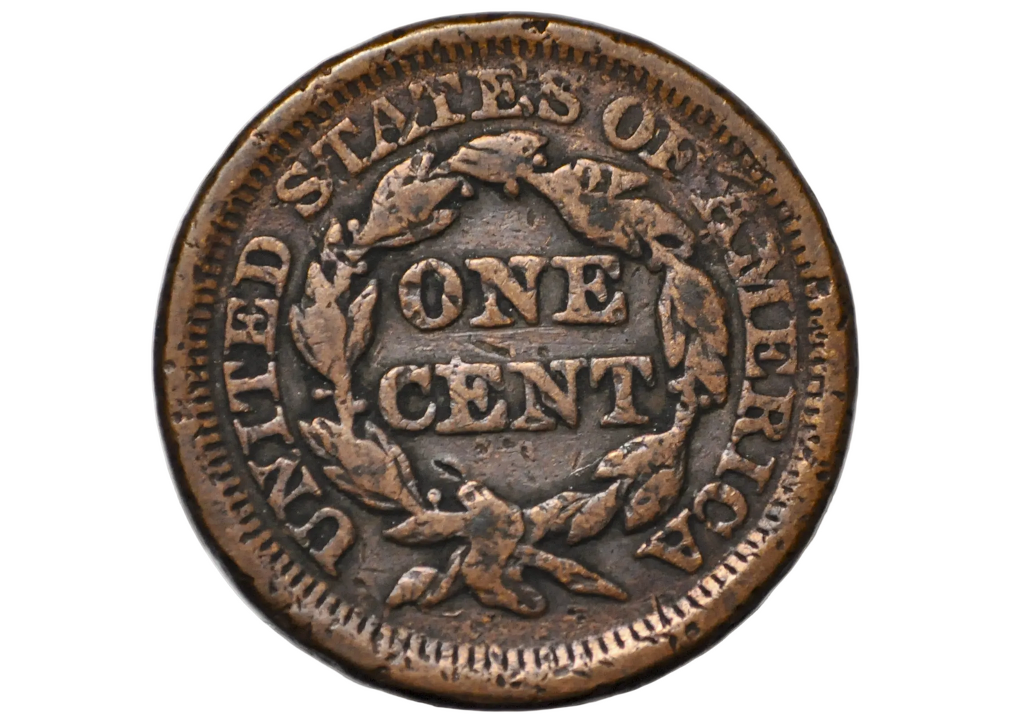 1854 One Cent Rotated Die Error Rare Coin - Unique Misaligned Obverse/Reverse 1800s One Cent