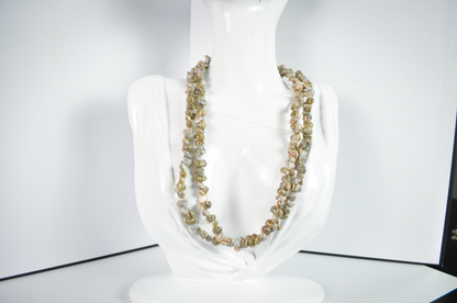Vintage Hawaiian Seashell Necklace Statement Piece - Natural Multicolored Sea Shell Layered Necklace