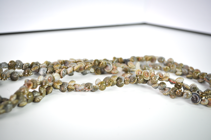 Vintage Hawaiian Seashell Necklace Statement Piece - Natural Multicolored Sea Shell Layered Necklace