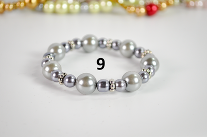 Vintage-Style Faux Pearl Stretch Bracelets Choose Your Variant - Faux Pearl Stretch Bracelets in Many Colors
