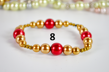 Vintage-Style Faux Pearl Stretch Bracelets Choose Your Variant - Faux Pearl Stretch Bracelets in Many Colors