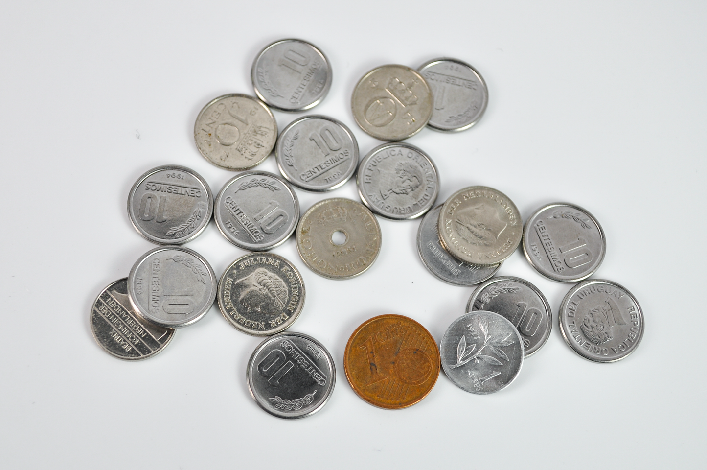 20 Vintage World Coin Lot Miniature Coinage - Miniature World Coin Lot of Twenty