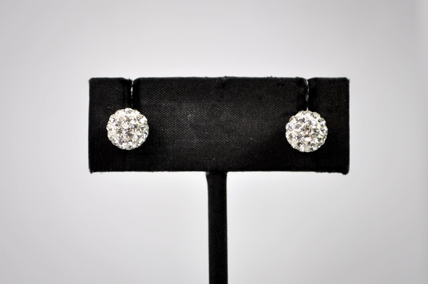Jenni Park Fine platinum-plated Swarovski Crystal Stud Earrings - Dainty Swarovski Crystal Ball Stud Earrings