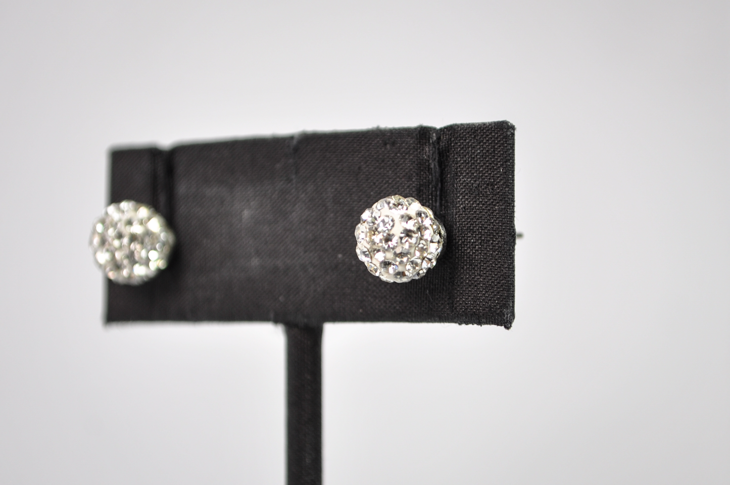 Jenni Park Fine platinum-plated Swarovski Crystal Stud Earrings - Dainty Swarovski Crystal Ball Stud Earrings