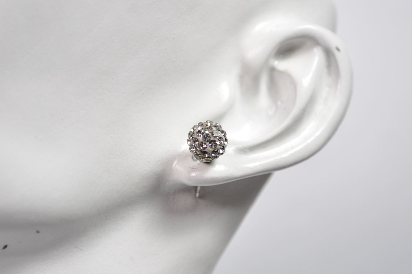 Jenni Park Fine platinum-plated Swarovski Crystal Stud Earrings - Dainty Swarovski Crystal Ball Stud Earrings