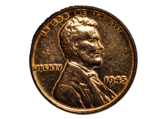 1945 Lincoln One Cent Post Lamination Error - Unique Lamination Error Lincoln Penny